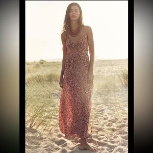 Zara cut out printed midi dress